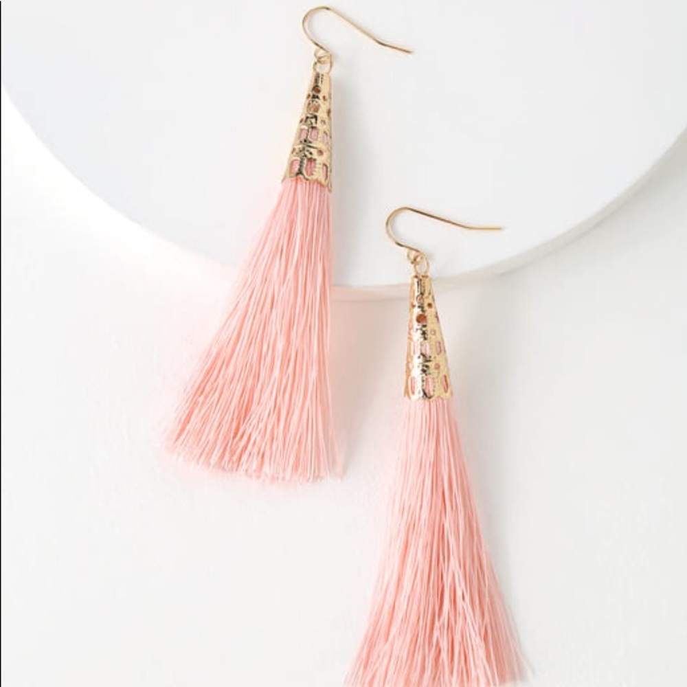 Blush Tassel Earrings